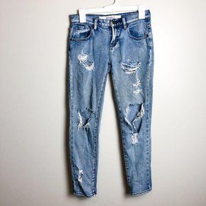 Brandy Melville Distressed Straight Jeans